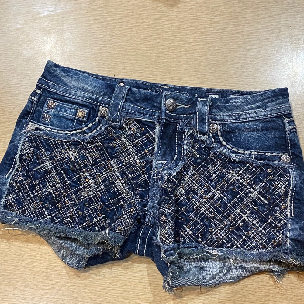 Miss Me Signature Shorts Bling